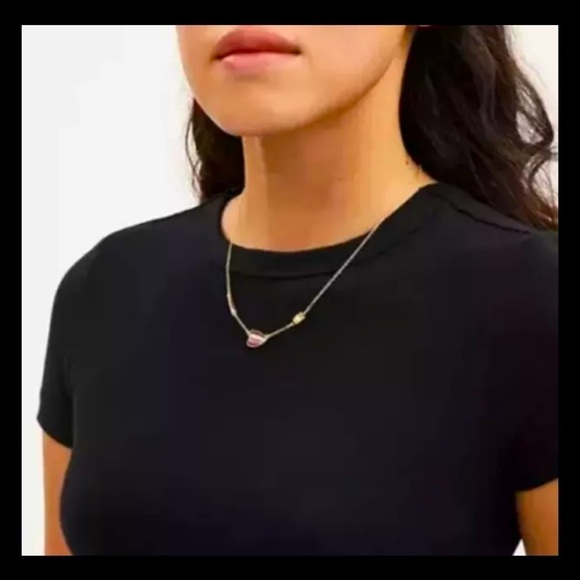 COACH X Tom Wesselmann Designer Lips & Lipstick Pendant Necklace 16” + 2” NEW - Picture 3 of 5